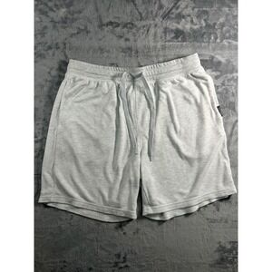 Eddie Bauer Mens Lounge Shorts Heather Gray Drawstring Waist Pockets Size M